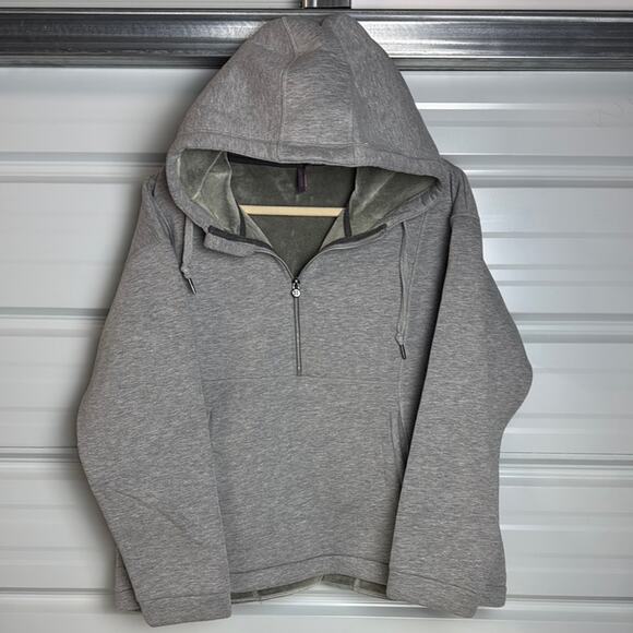Sweaty Betty Women’s Gray Boxy Long Sleeve Fleece Hoodie XL - Picture 1 of 11